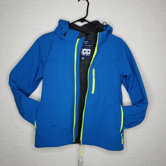 M2C Boys Blue Reflective Full Zip Removable Hood Rain Jacket Size 11 - Picture 4 of 9